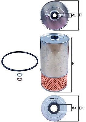 Mahle Ölfilter [Hersteller-Nr. OX78D] für Mercedes-Benz