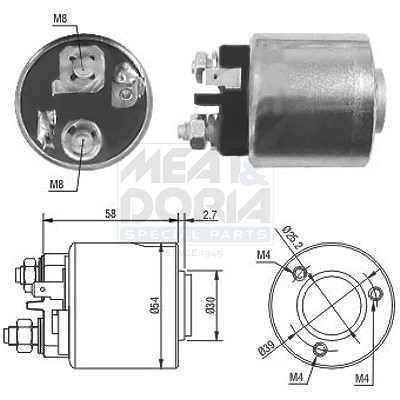Meat & Doria Magnetschalter, Starter [Hersteller-Nr. 46083] für Renault