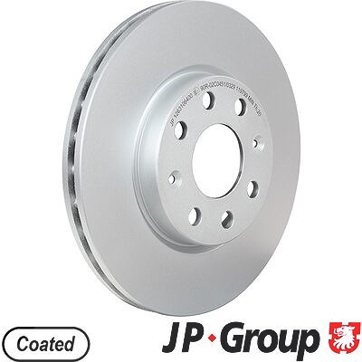 Jp Group 1x Bremsscheibe Vorderachse Belüftet [Hersteller-Nr. 1263106400] für Vauxhall, Opel, Fiat