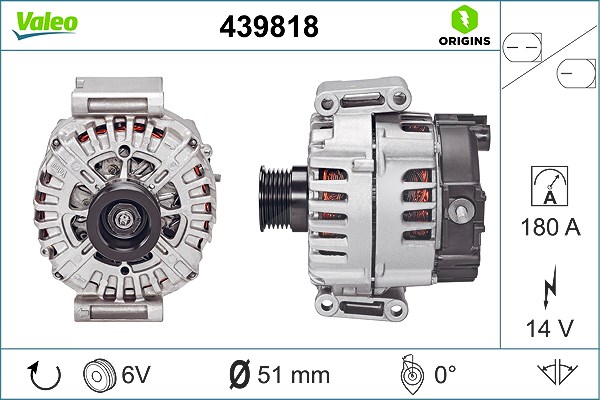 Valeo Generator [Hersteller-Nr. 439818] für Mercedes-Benz