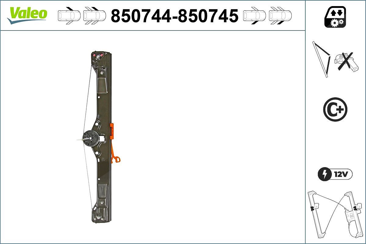 Valeo Fensterheber [Hersteller-Nr. 850744] für Abarth, Fiat