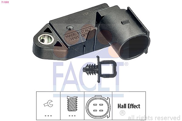 Facet Bremslichtschalter [Hersteller-Nr. 7.1232] für Seat, Cupra, Audi, Porsche, Bentley, Skoda, VW, Man