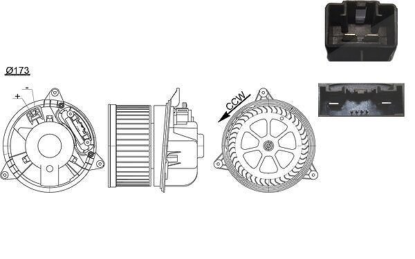 Mahle Innenraumgebläse [Hersteller-Nr. AB195000S] für Ford