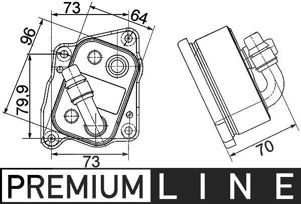 Mahle Ölkühler, Motoröl [Hersteller-Nr. CLC107000P] für BMW