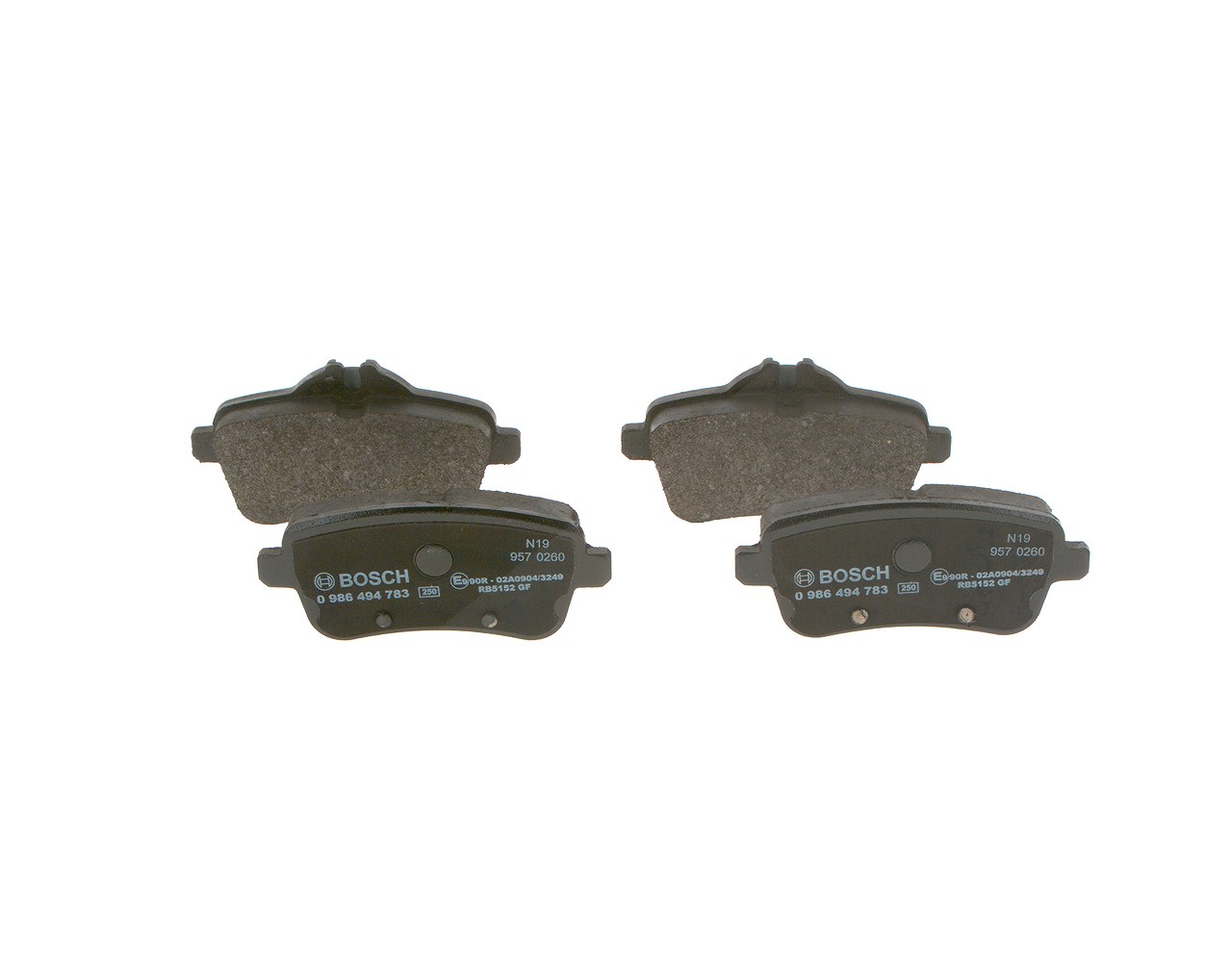 Bosch Bremsbelagsatz, Scheibenbremse [Hersteller-Nr. 0986494783] für Mercedes-Benz