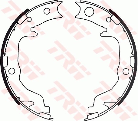 Trw Bremsbackensatz, Feststellbremse [Hersteller-Nr. GS8783] für Jeep, Peugeot, Nissan, Chrysler, Citroën, Dodge