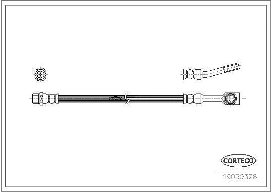 Corteco Bremsschlauch ERSTAUSRÜSTERQUALITÄT [Hersteller-Nr. 19030328] für Opel, Vauxhall