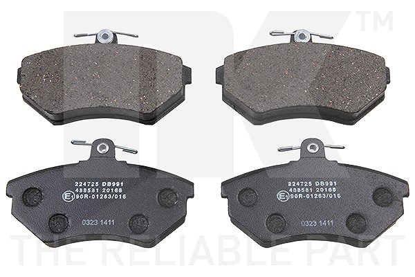 Nk Bremsbelagsatz Vorderachse [Hersteller-Nr. 224725] für Audi, VW, Seat