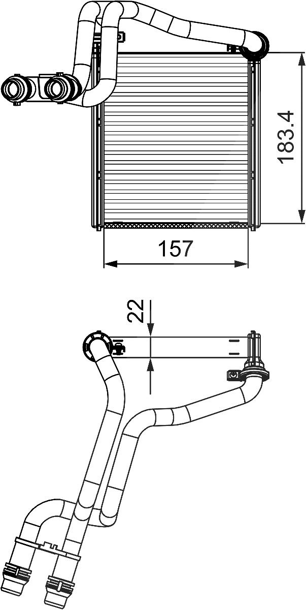 Valeo Wärmetauscher, Innenraumheizung [Hersteller-Nr. 811536] für VW