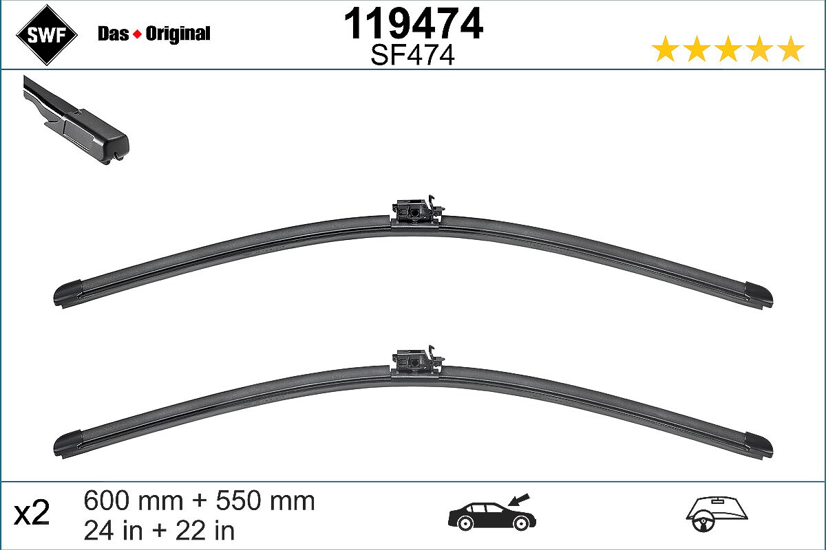 Swf Wischblatt [Hersteller-Nr. 119474] für Mercedes-Benz