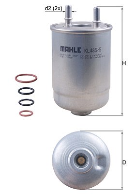 Mahle Kraftstofffilter [Hersteller-Nr. KL485/5D] für Suzuki, Renault