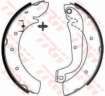 Trw Bremsbackensatz [Hersteller-Nr. GS8207] für Peugeot, Fiat, Citroën, Venturi, Talbot