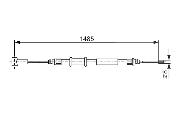 Bosch Seilzug, Feststellbremse [Hersteller-Nr. 1987482214] für Peugeot, Citroën, Fiat
