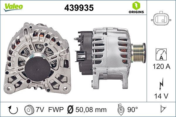 Valeo Generator [Hersteller-Nr. 439935] für Renault, Dacia, Nissan