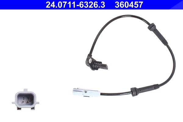 Ate Sensor, Raddrehzahl [Hersteller-Nr. 24.0711-6326.3] für Renault, Dacia