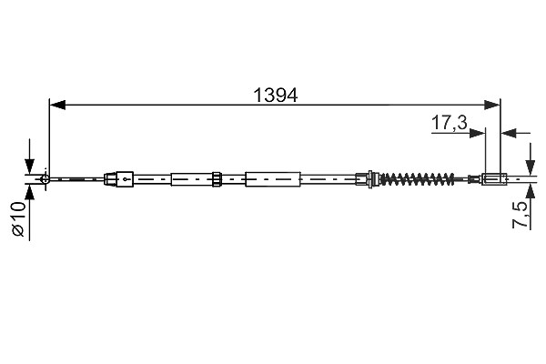Bosch Seilzug, Feststellbremse [Hersteller-Nr. 1987482033] für VW