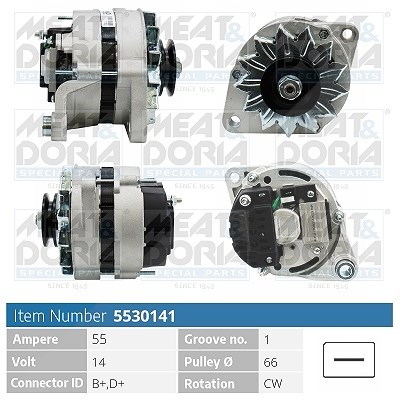 Meat & Doria Generator [Hersteller-Nr. 5530141] für Seat, Alfa Romeo, Abarth, Pininfarina, Fiat, Ferrari, Saab, Lancia