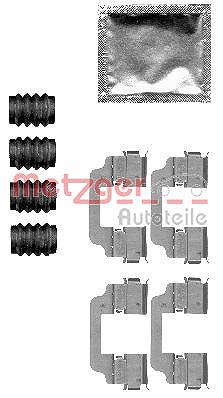 Metzger Autoteile Zubehörsatz, Scheibenbremsbelag [Hersteller-Nr. 109-1828] für BMW