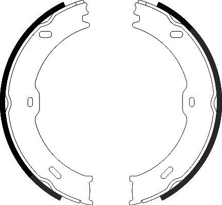 Hella Bremsbackensatz, Feststellbremse [Hersteller-Nr. 8DA355050-761] für VW, Mercedes-Benz, Freightliner