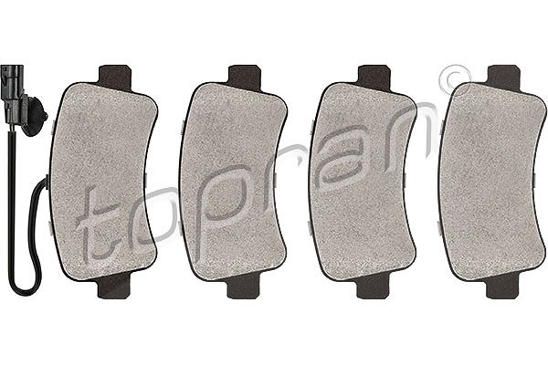 Topran Bremsbeläge mit VWK hinten (Satz) [Hersteller-Nr. 208233] für Nissan, Renault, Vauxhall, Opel