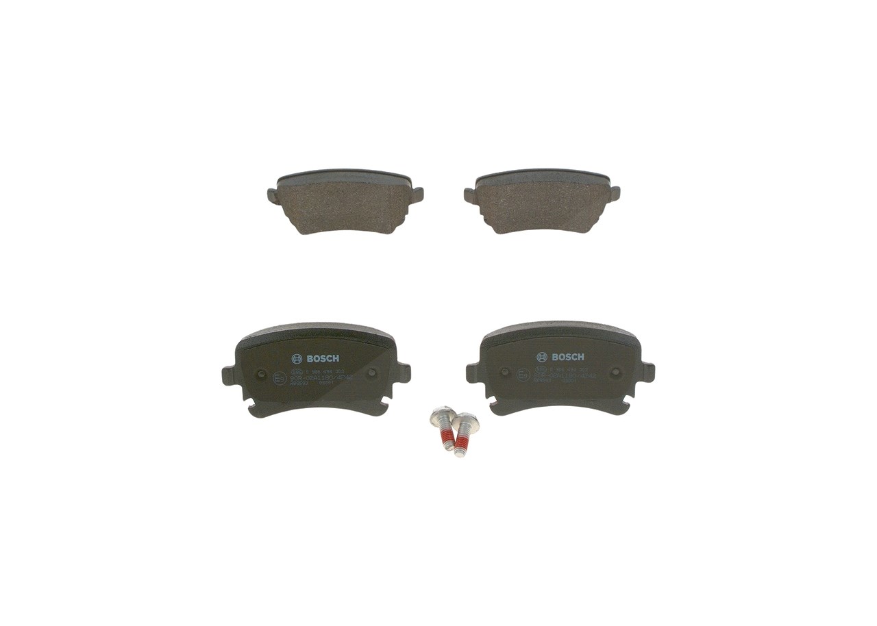 Bosch Bremsbelagsatz, Scheibenbremse [Hersteller-Nr. 0986494303] für VW, Audi