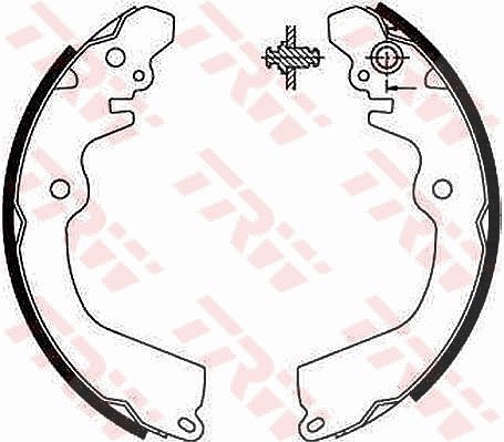 Trw Bremsbackensatz [Hersteller-Nr. GS8666] für Subaru, Mitsubishi