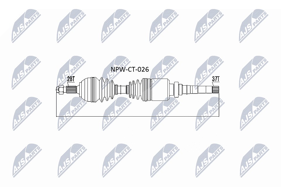 Nty Antriebswelle [Hersteller-Nr. NPW-CT-026] für Peugeot, Fiat, Citroën