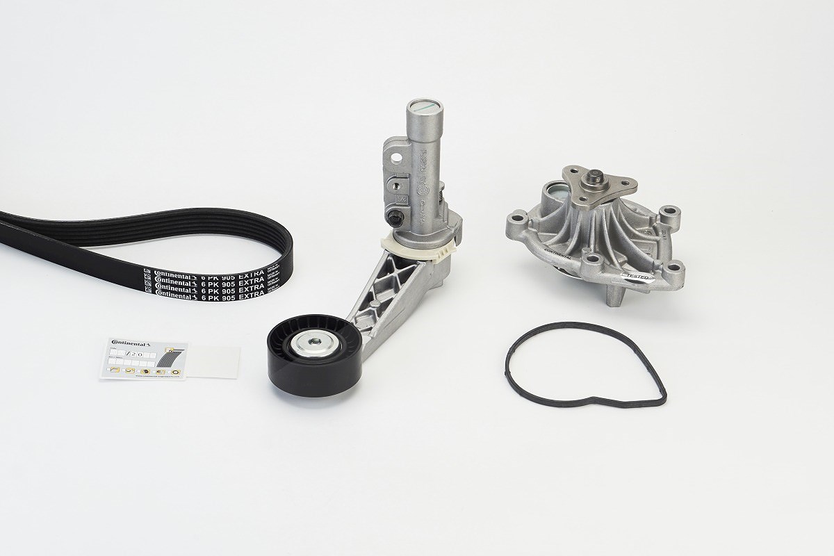 Continental Ctam Wasserpumpe + Keilrippenriemensatz [Hersteller-Nr. 6PK905EXTRAWP1] für Peugeot, Ds, Mini, Citroën