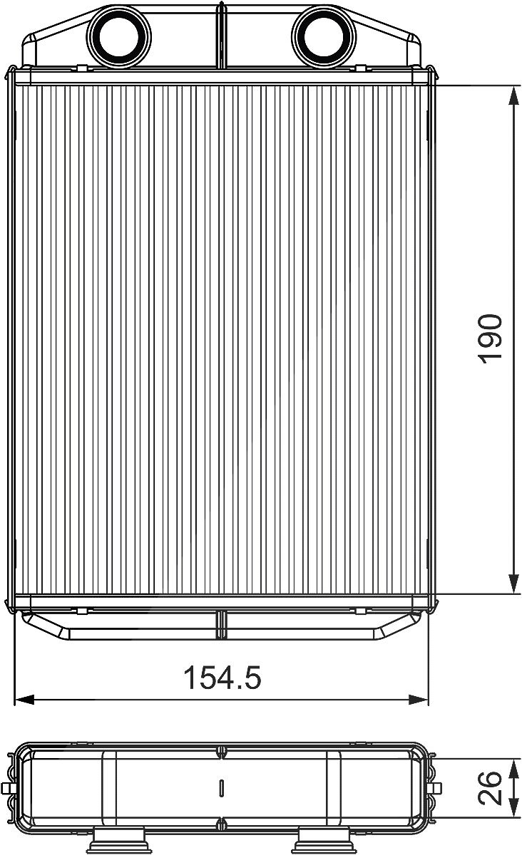 Valeo Wärmetauscher, Innenraumheizung [Hersteller-Nr. 811553] für Dacia, Renault