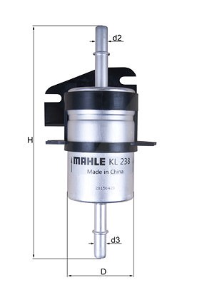Mahle Kraftstofffilter [Hersteller-Nr. KL238] für Fiat