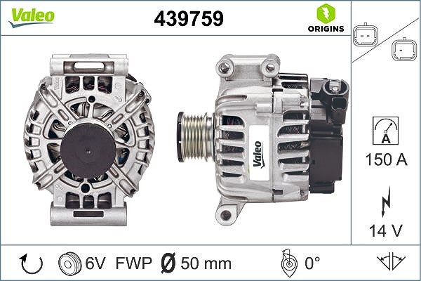 Valeo Generator [Hersteller-Nr. 439759] für Mini, Ds, Citroën, Peugeot, Ds (capsa)