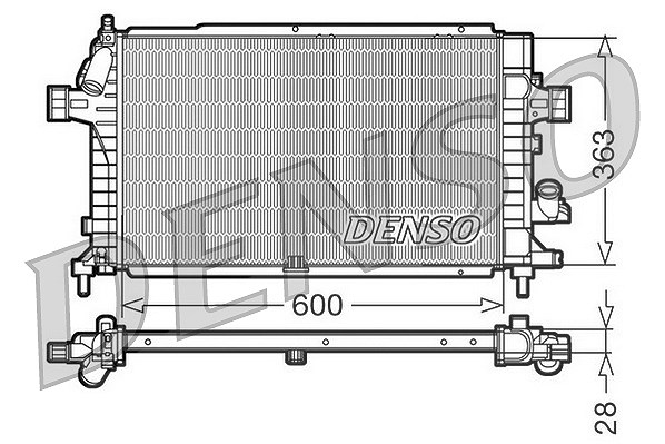 Denso Kühler, Motorkühlung [Hersteller-Nr. DRM20100] für Opel, Vauxhall