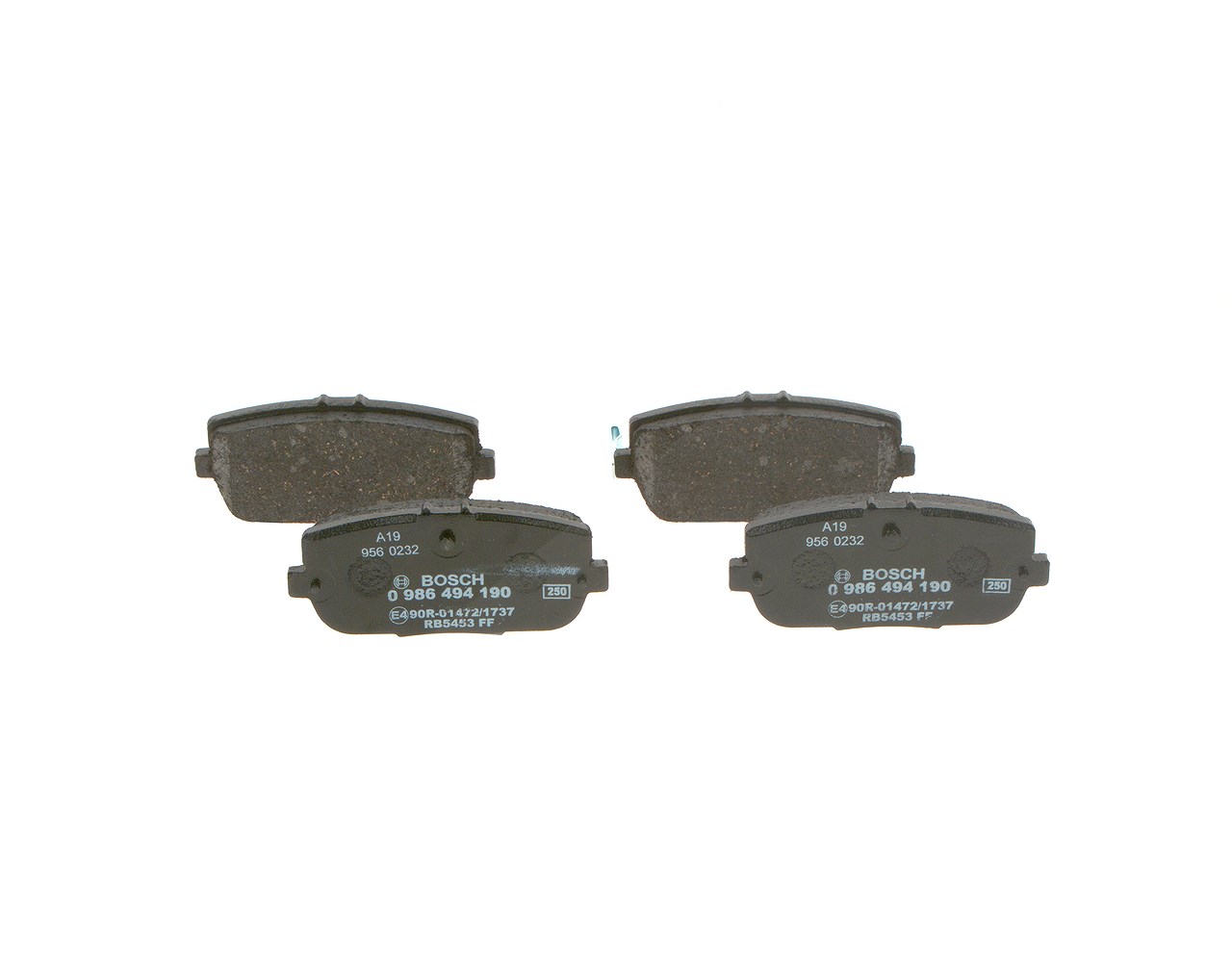 Bosch Bremsbelagsatz, Scheibenbremse [Hersteller-Nr. 0986494190] für Fiat, Abarth, Mazda