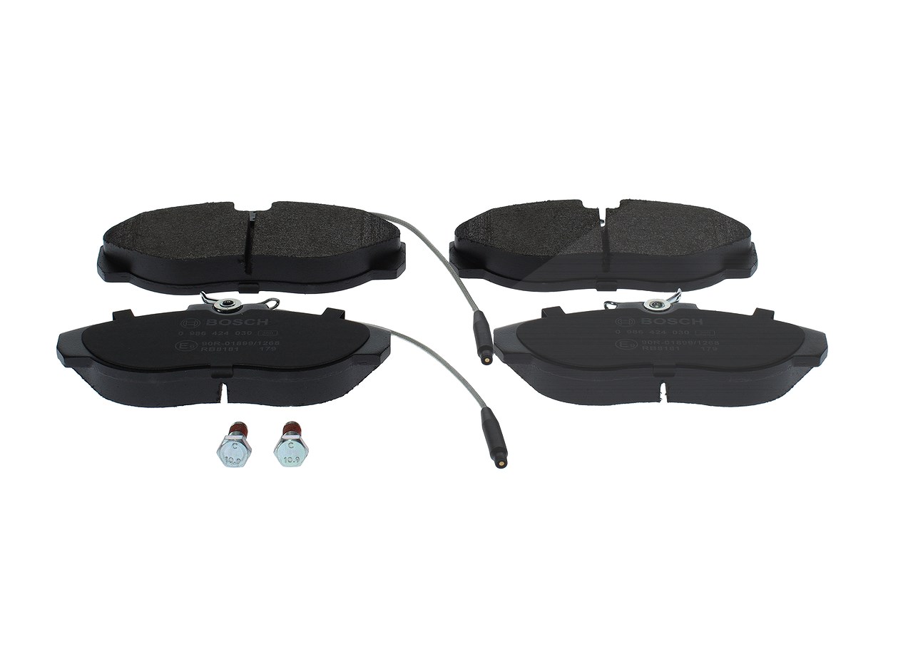 Bosch Bremsbelagsatz, Scheibenbremse [Hersteller-Nr. 0986424030] für Peugeot, Citroën, Fiat