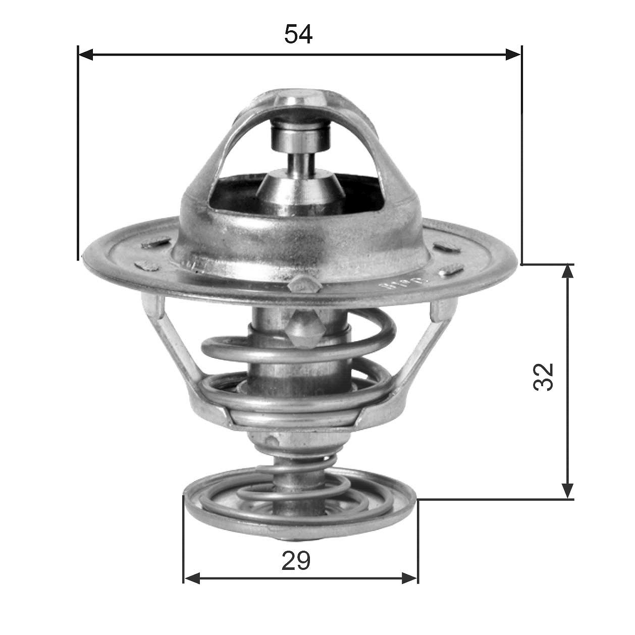 Gates Thermostat, Kühlmittel [Hersteller-Nr. TH10981G1] für Daimler, Ford, Saab, Volvo, Lancia, Talbot, Alfa Romeo, Nissan, Jaguar, Mazda, Mitsubishi,