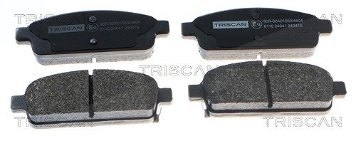 Triscan Bremsbeläge hinten (Satz) [Hersteller-Nr. 811024041] für Opel, Chevrolet, Vauxhall