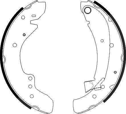 Hella Bremsbackensatz [Hersteller-Nr. 8DB355001-591] für Citroën, Fiat, Peugeot