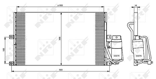Nrf Kondensator 610x355 [Hersteller-Nr. 35183] für Vauxhall, Opel