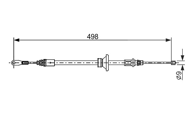 Bosch Seilzug, Feststellbremse [Hersteller-Nr. 1987482632] für Vauxhall, Opel