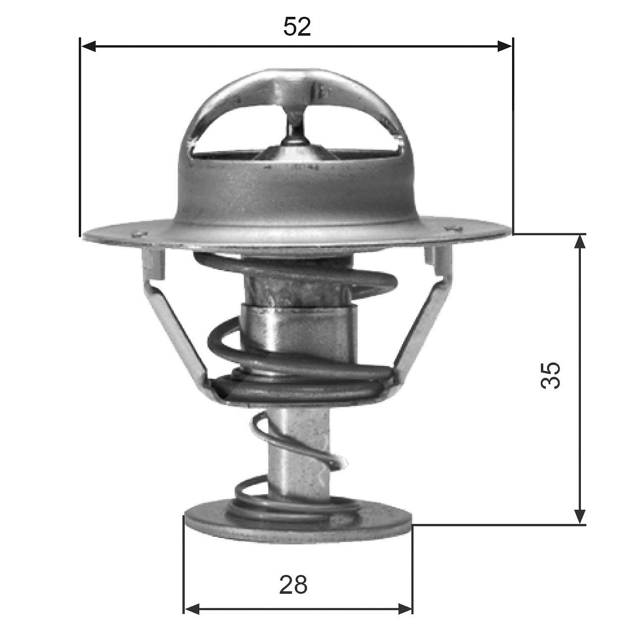 Gates Thermostat, Kühlmittel [Hersteller-Nr. TH04382G1] für Rover, Lexus, Ford Usa, Mazda, Toyota