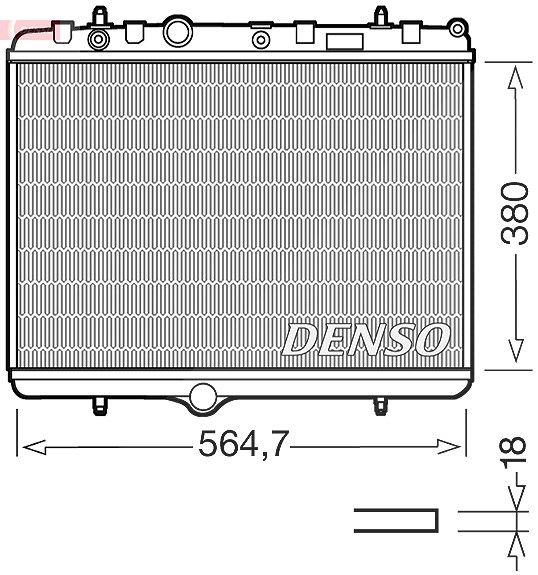 Denso Kühler, Motorkühlung Größe 18.0 Drm21055 - Bild 2