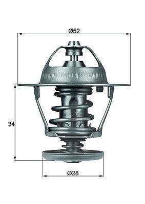 Mahle Thermostat mit Dichtung [Hersteller-Nr. TX6888D] für Peugeot, Citroën, Ford, Fiat