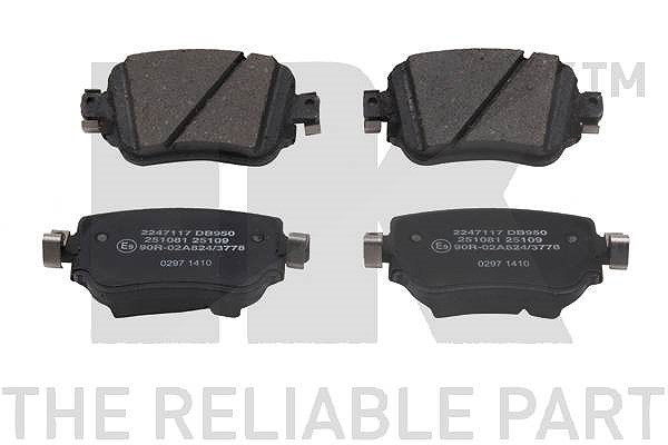 Nk Bremsbeläge hinten (Satz) [Hersteller-Nr. 2247117] für Audi, VW, Seat, Skoda