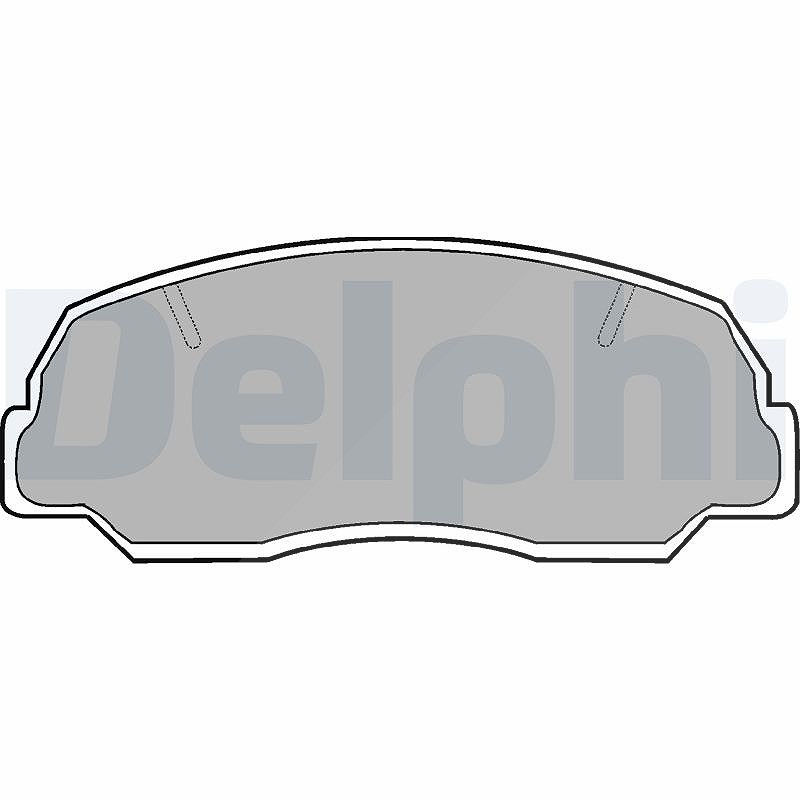 Delphi Bremsbelagsatz, Scheibenbremse [Hersteller-Nr. LP400] für Daihatsu, Mazda, Bertone