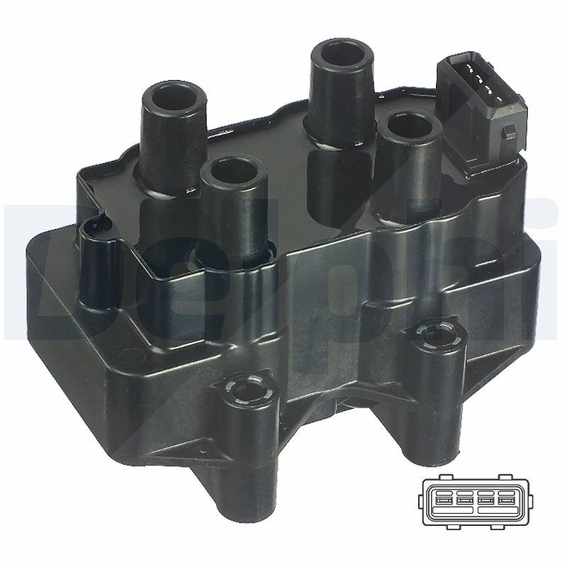 Delphi Zündspule [Hersteller-Nr. GN10488-12B1] für Lancia, Peugeot, Fiat, Citroën