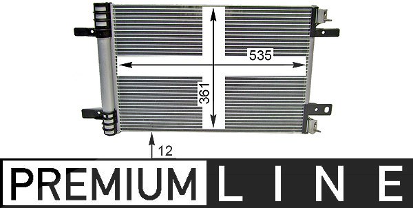 Mahle Kondensator, Klimaanlage [Hersteller-Nr. AC886000P] für Ds, Vauxhall, Fiat, Opel, Peugeot, Toyota, Citroën