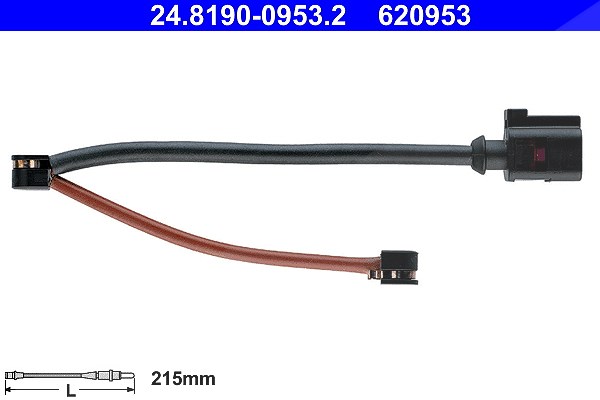 Ate Warnkontakt, Bremsbelagverschleiß [Hersteller-Nr. 24.8190-0953.2] für Porsche
