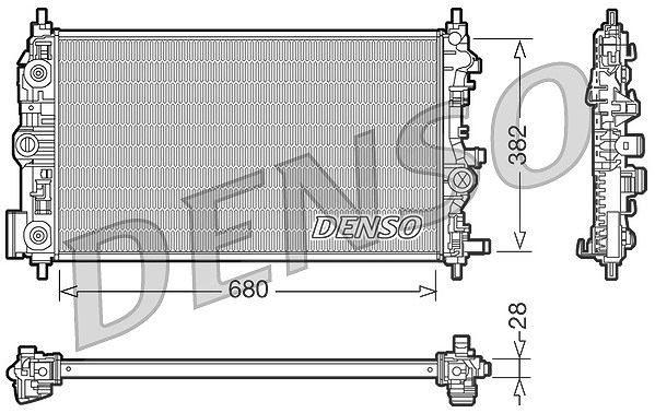 Denso Kühler, Motorkühlung [Hersteller-Nr. DRM20009] für Opel, Vauxhall, Chevrolet