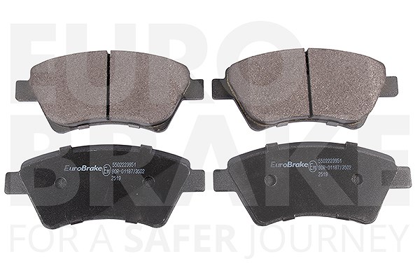 Eurobrake Satz Bremsbeläge Vorderachse [Hersteller-Nr. 5502223951] für Renault