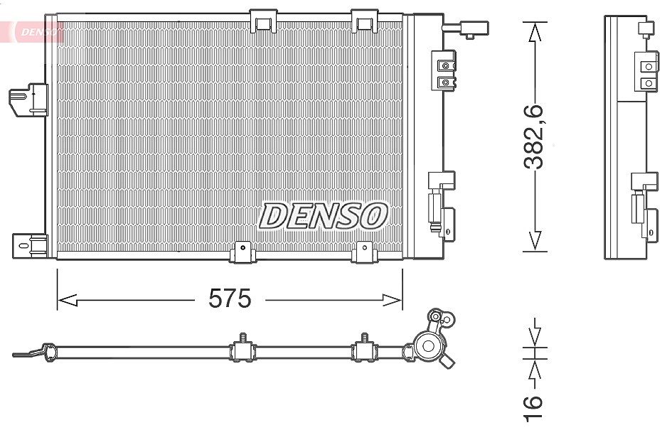Denso Kondensator, Klimaanlage [Hersteller-Nr. DCN20038] für Opel, Vauxhall